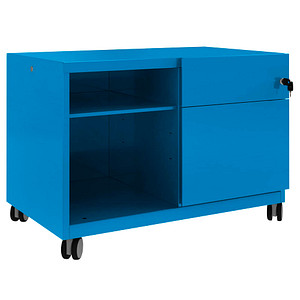 Image BISLEY Note™ Caddy Rollcontainer blau 2 Auszüge 80,0 x 49,0 x 56,3 cm