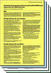 Image sigel Vordruck "Kaufvertrag für gebrauchtes Kfz", A4