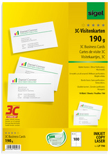 Image SIGEL Business Card 3C LP797 - Visitenkarten - hochweiß - 85 x 55 mm - 225 g/m2