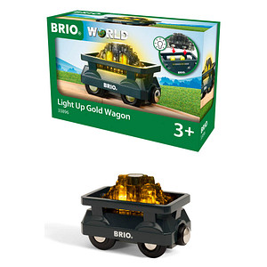 Image BRIO® Goldwaggon mit Licht 33896 Spielzeugeisenbahnen