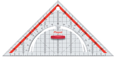 Image Maped Geodreieck Technic, Hypotenuse: 260 mm