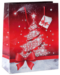 Image sigel Weihnachts-Geschenktüte "Sparkling Tree", groß