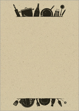 Image sigel Design-Papier "Kitchen utensils", DIN A4, 100 g/qm