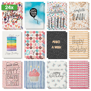 Image sigel Geburtstags-Postkarten-Set "Colourful Birthday Fun"