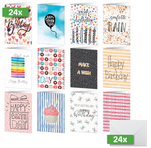 Image sigel Geburtstagskarten-Set "Colourful Birthday Fun", DIN A6