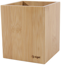 Image sigel Stifteköcher Eyestyle, aus Bambus, quadratisch