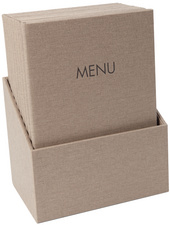 Image sigel Speisekarten-Mappe MENU, DIN A4, beige, 10er Box