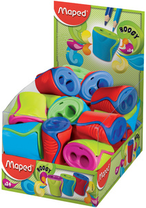 Image Maped Doppel-Spitzdose Boogy, aus Kunststoff, 24er Display