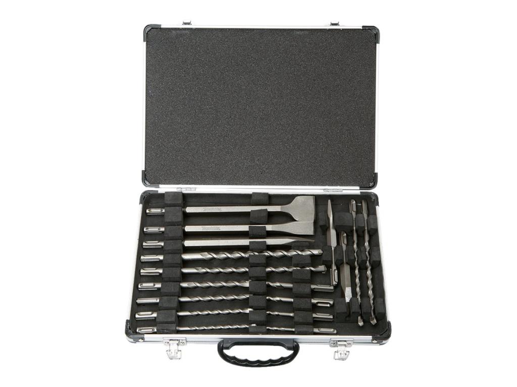 Image MAKITA D-42444 Bohrer- und Meißelset 17-tlg im Alu Koffer