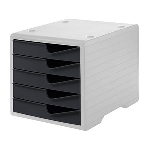 Image styro Schubladenbox styroswingbox  anthrazit DIN C4 mit 5 Schubladen