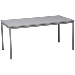 Image Gürkan Mehrzwecktisch grau rechteckig, Vierkantrohr grau, 140,0 x 80,0 x 75,0 cm