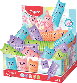 Image Maped Textmarker Mini PASTEL, 48er Display