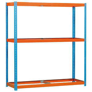 Image Simon Rack Schwerlastregal SIMONFORTE 2409-3 450100045202490 orange, blau 240,0 x 90,0 x 200,0 cm
