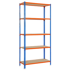 Image Simon Rack Schwerlastregal MADERCLICK PLUS 5/500 458100025201055 blau, orange 100,0 x 50,0 x 200,0 cm