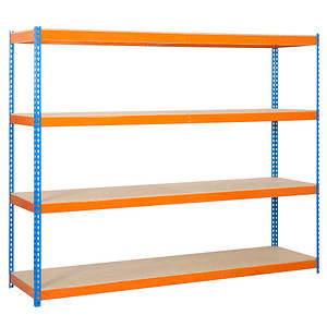 Image Simon Rack Schwerlastregal SIMONFORTE 1806-4 458100045201868 blau, orange 180,0 x 60,0 x 200,0 cm