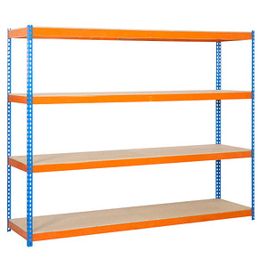 Image Simon Rack Schwerlastregal ECOFORTE 1506-4 458100047201568 orange, blau 150,0 x 60,0 x 200,0 cm