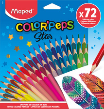 Image Maped Dreikant-Bunststift COLOR-PEPS Star, 72er Kartonetui