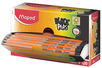 Image Maped Bleistift BLACK'PEPS, Härtegrad: HB, 100er Displaybox