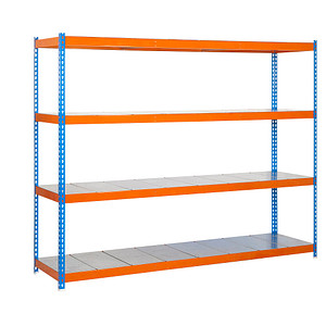 Image Simon Rack Schwerlastregal SIMONFORTE 2406-4 457100045202494 blau, orange 240,0 x 90,0 x 200,0 cm