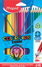 Image Maped Dreikant-Buntstift COLOR'PEPS STRONG, 18er Kartonetui