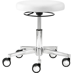 Image Mayer Arbeitshocker myXPERT - Maxi Tellersitz 1296 30 582 weiß Kunstleder