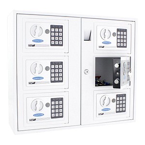 Image ROTTNER Keysystem 6 Schlüsseltresor weiß Elektronik- und Standardschloss
