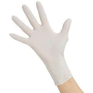 Image NITRAS® unisex Einmalhandschuhe WHITE WAVE weiß Größe L 100 St.