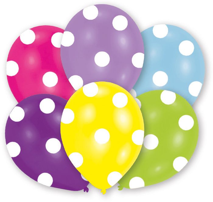 Image Ballons Polka farblich sortiert