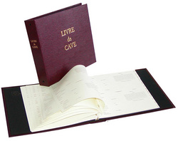 Image ELVE Classeur à anneaux "Livre de cave", bordeaux