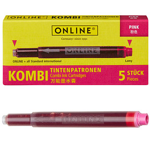Image ONLINE® 17175/12 Tintenpatronen für Füller pink 5 St.