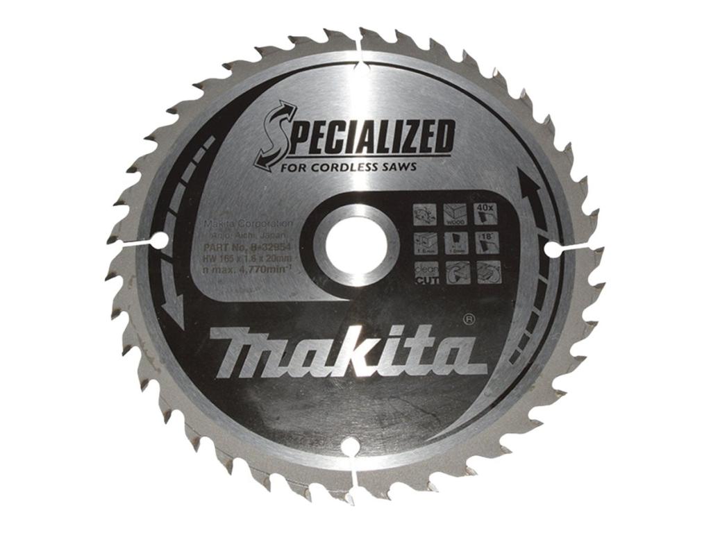 Image MAKITA SPECIALIZED Kreissägeblatt 165x20x40Z B-32954 Durchmesser: 165 mm Dicke: