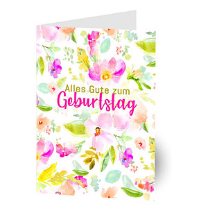 Image LUMA Geburtstagskarte mit Film Blumen Aquarell DIN B6