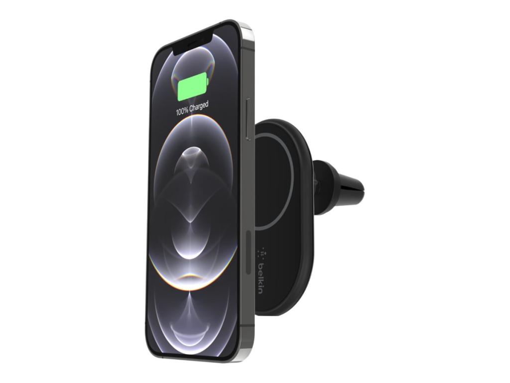 Image BELKIN Boost Charge - MagSafe-Kfz-Ladegerät, 10W - schwarz -Magnetbefestigung -