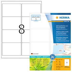 Image HERMA Universal-Etiketten Recycling, 99,1 x 67,7 mm
