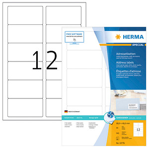 Image HERMA Inkjet-Etiketten, 88,9 x 46,6 mm, weiß