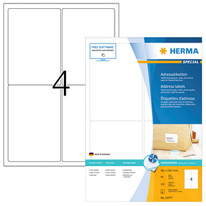 Image HERMA Inkjet-Etiketten, 96 x 139,7 mm, weiß