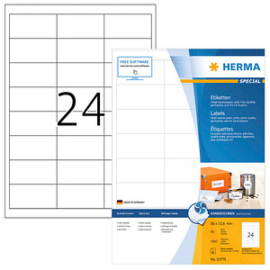 Image HERMA Inkjet-Etiketten, 66 x 33,8 mm, weiß