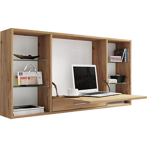 Image VCM my office Teala Wandschreibtisch eiche quadratisch hängend eiche 120,0 x 20,0 cm