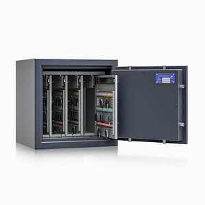 Image ISS safe4key Schlüsseltresor grau mit 144 Haken Doppelbartschloss