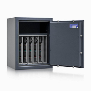 Image ISS safe4key Schlüsseltresor grau mit 280 Haken Doppelbartschloss