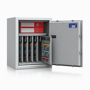 Image ISS safe4key Schlüsseltresor grau mit 280 Haken Elektronikschloss