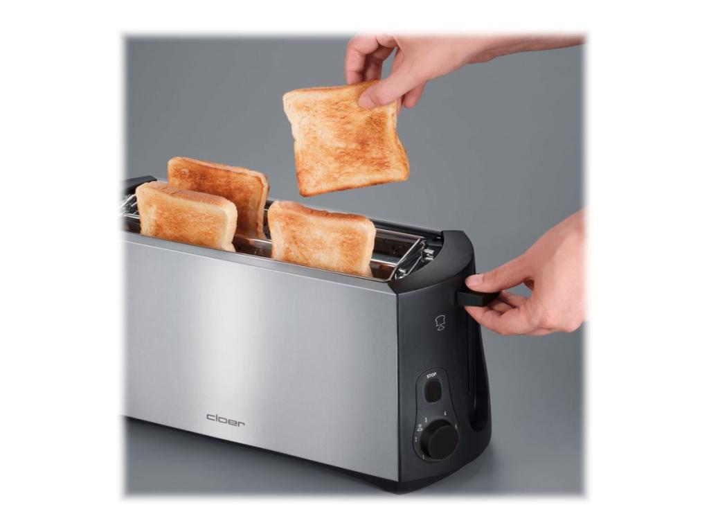 Image CLOER Toaster 3719 gy | Für 4 Toastscheiben