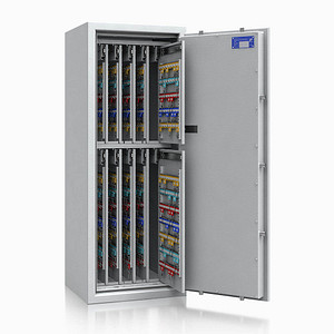 Image ISS safe4key Schlüsseltresor grau mit 1040 Haken Elektronikschloss