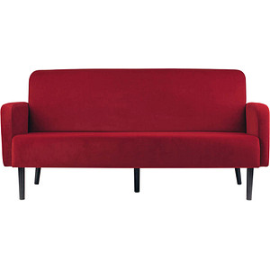 Image PAPERFLOW 3-Sitzer Sofa LISBOA, Samtbezug, rot