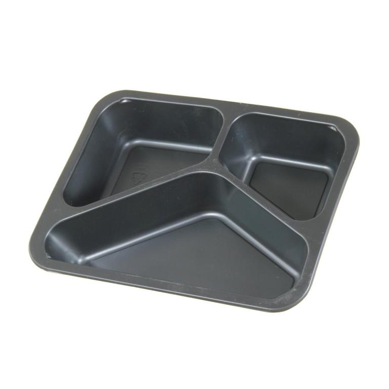 Image *Menüschale PP, 227 x 178 x 40 mm | 360 Stück schwarz 400 + 300 + 200 ml