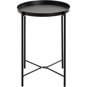 Image HAKU Möbel Beistelltisch Metall schwarz 39,0 x 39,0 x 50,0 cm