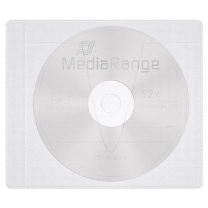 Image 50 MediaRange 1er CD-/DVD-Hüllen selbstklebend transparent