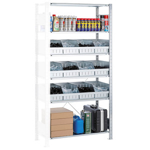 Image SCHULTE Anbauregal 14276 silber, verzinkt 100,0 x 40,0 x 200,0 cm