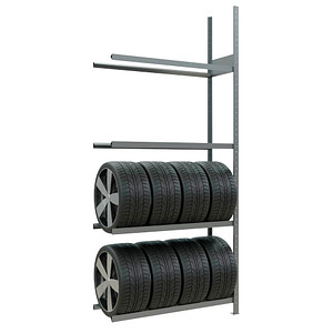 Image SCHULTE Anbau-Schwerlastregal 20993 silber 120,0 x 40,0 x 275,0 cm