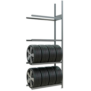 Image SCHULTE Anbau-Schwerlastregal 20988 silber 105,0 x 40,0 x 275,0 cm